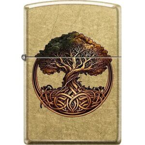 Sharp Brass Tree Of Life Zippo Lighter